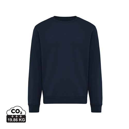 azul marino Sudadera de cuello redondo de algodón reciclado Torla IQONIQ