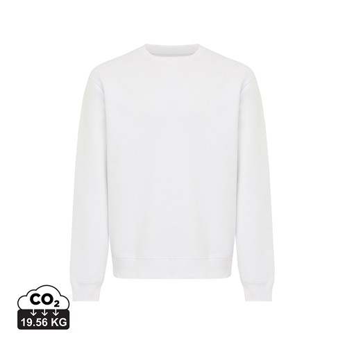 white Sudadera de cuello redondo de algodón reciclado Torla IQONIQ