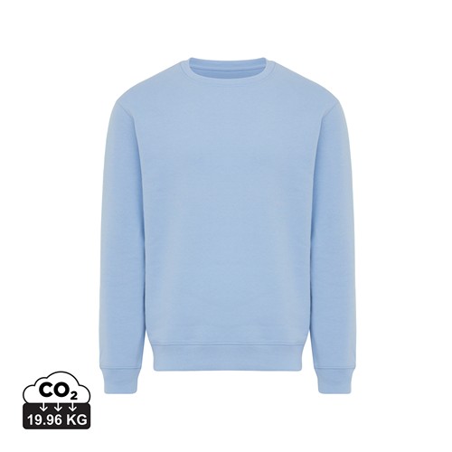 azul celeste Sudadera de cuello redondo de algodón reciclado Torla IQONIQ