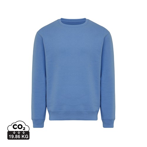 azul pato Sudadera de cuello redondo de algodón reciclado Torla IQONIQ