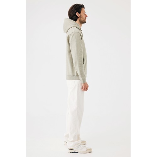 verde claro jaspeado Sudadera con capucha de algodón reciclado Joshua IQONIQ