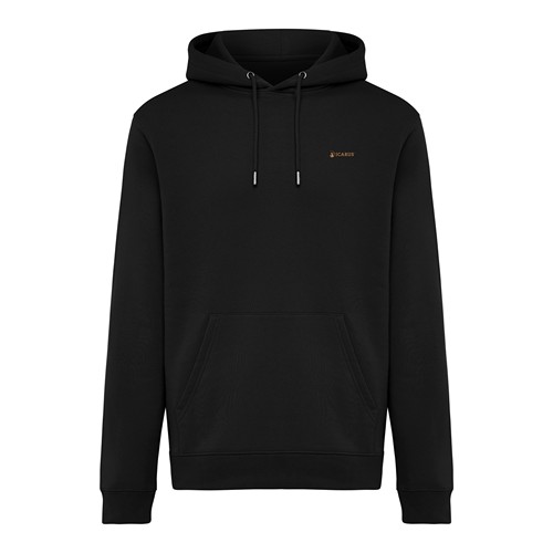 black Sudadera con capucha de algodón reciclado Joshua IQONIQ