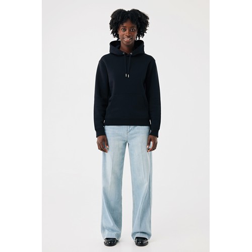 black Sudadera con capucha de algodón reciclado Joshua IQONIQ