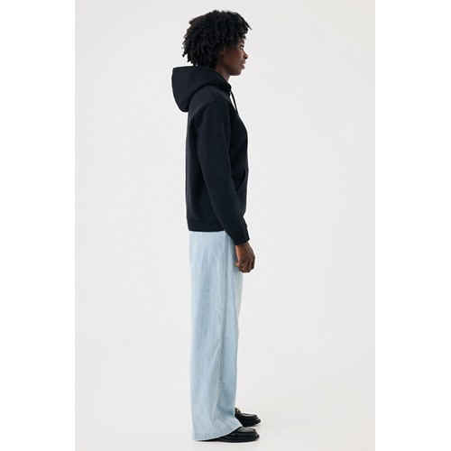 black Sudadera con capucha de algodón reciclado Joshua IQONIQ