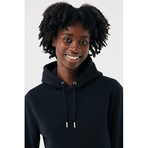 black Sudadera con capucha de algodón reciclado Joshua IQONIQ