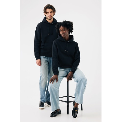 black Sudadera con capucha de algodón reciclado Joshua IQONIQ