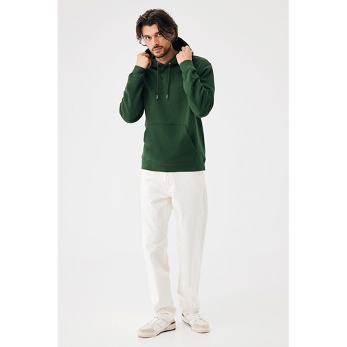 verde bosque Sudadera con capucha de algodón reciclado Joshua IQONIQ