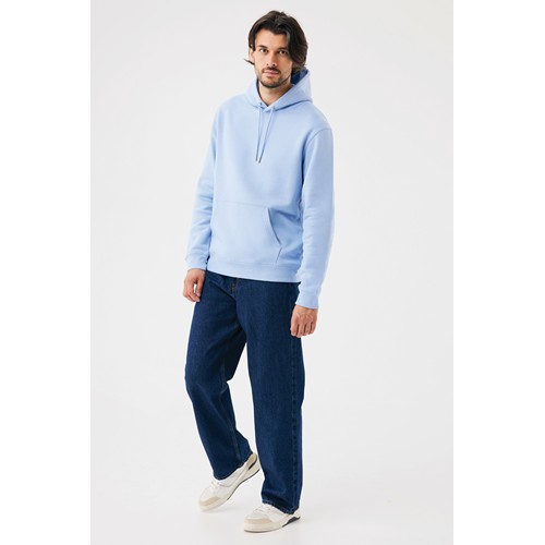 azul celeste Sudadera con capucha de algodón reciclado Joshua IQONIQ