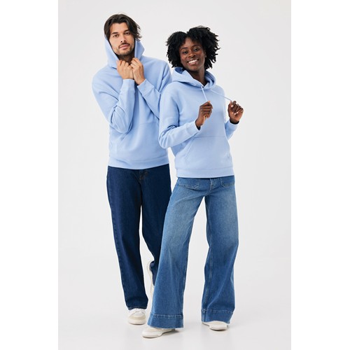 azul celeste Sudadera con capucha de algodón reciclado Joshua IQONIQ