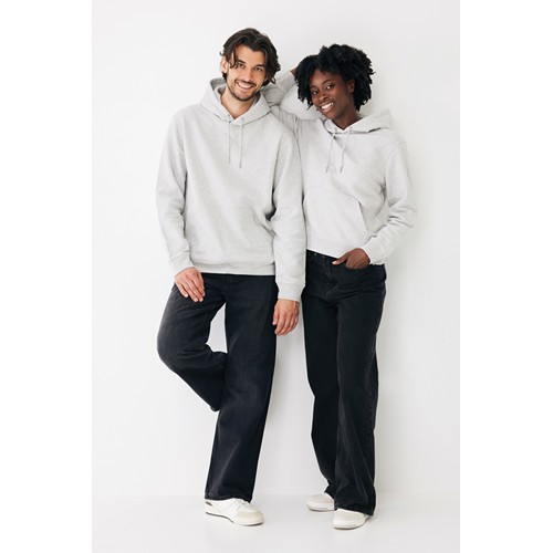 moteado gris claro Sudadera con capucha de algodón reciclado Joshua IQONIQ