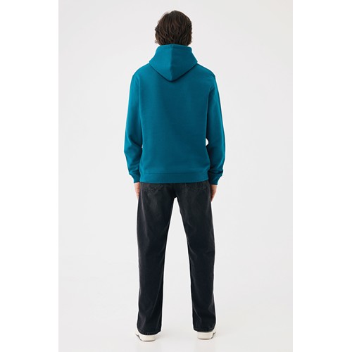azul azulado profundo Sudadera con capucha de algodón reciclado Joshua IQONIQ