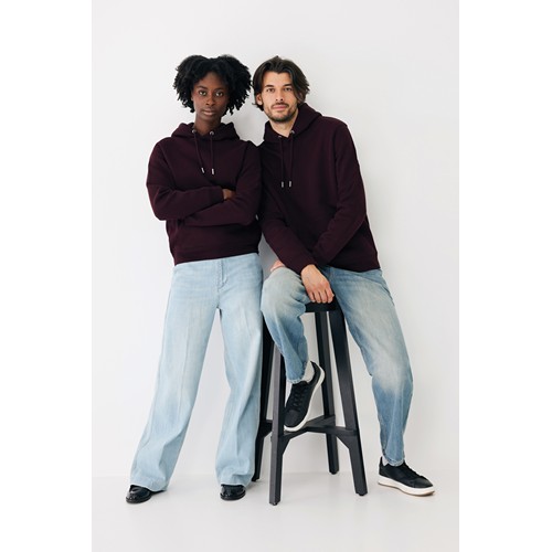 heces de vino Sudadera con capucha de algodón reciclado Joshua IQONIQ