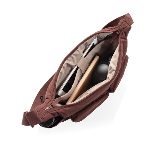 burdeos Bolso cruzado acolchado de nailon reciclado KENTO URBAN RCS
