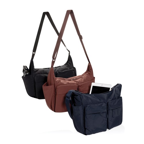 burdeos Bolso cruzado acolchado de nailon reciclado KENTO URBAN RCS