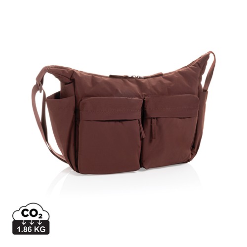 burdeos Bolso cruzado acolchado de nailon reciclado KENTO URBAN RCS