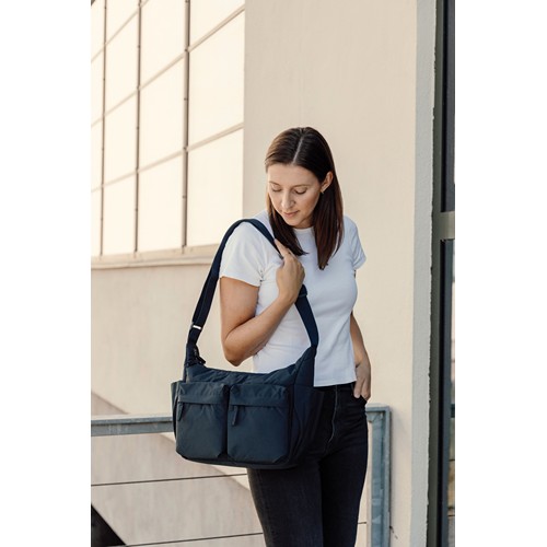 azul marino Bolso cruzado acolchado de nailon reciclado KENTO URBAN RCS