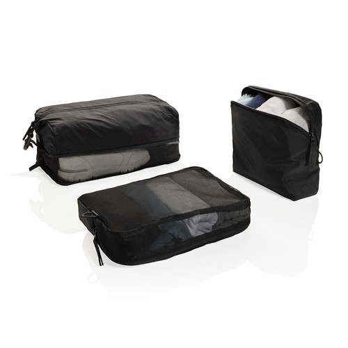 black Set cubos organizadores RCS nailon reciclado KENTO URBAN