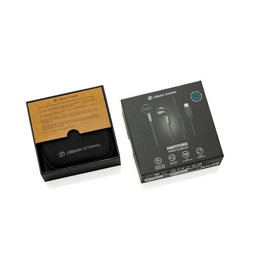 black Auriculares con cable Urban Vitamin Hartford RCS
