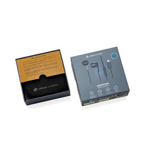 azul marino Auriculares con cable Urban Vitamin Hartford RCS