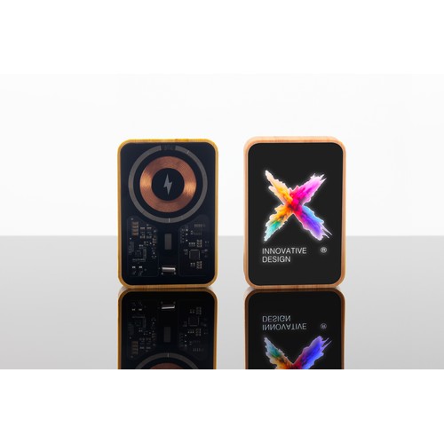 Powerbank lumineux 15W MagSafe 5000 FSC 100 bambou - 3