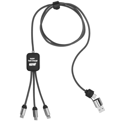 Double USB-C cable 60W - 1