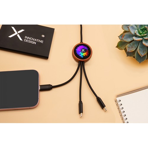 câble rond éco 5-en-1 40W FSC® 100% bambou - 3