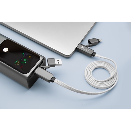 Câble blanc plat magnétique 60W - 3