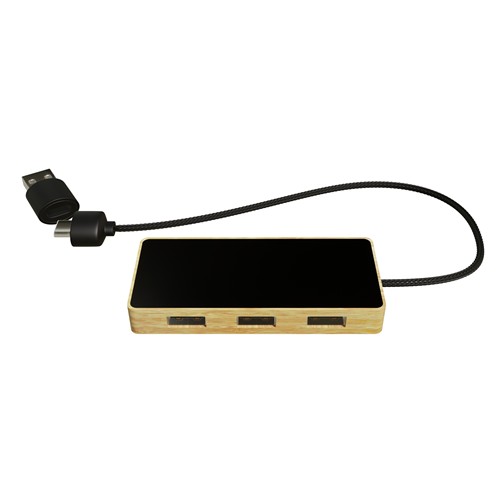 Hub lumineux 8-en-1 en FSC® 100% Bambou - 5