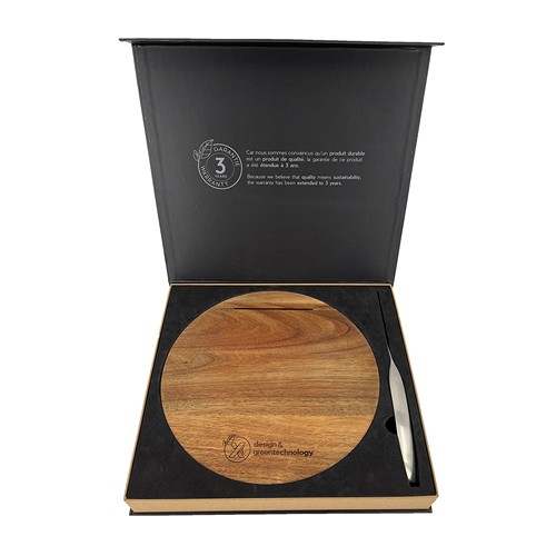 set de planche à découper et couteau FSC® 100% bois d'acacia - 5