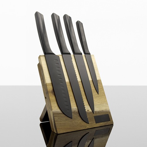 Set de couteaux de cuisine FSC® 100% bois d'acacia - 5