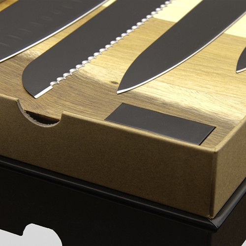 Set de couteaux de cuisine FSC® 100% bois d'acacia - 6