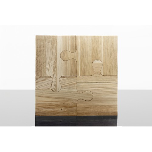 set de 4 planches à découper puzzle 100% FSC® chêne - 3