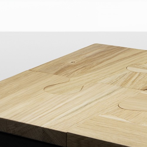 set de 4 planches à découper puzzle 100% FSC® chêne - 4