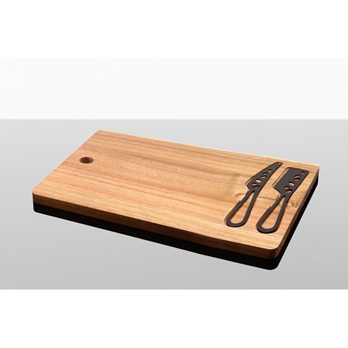 Set de planche et couteaux à fromage FSC® 100% acacia - 3