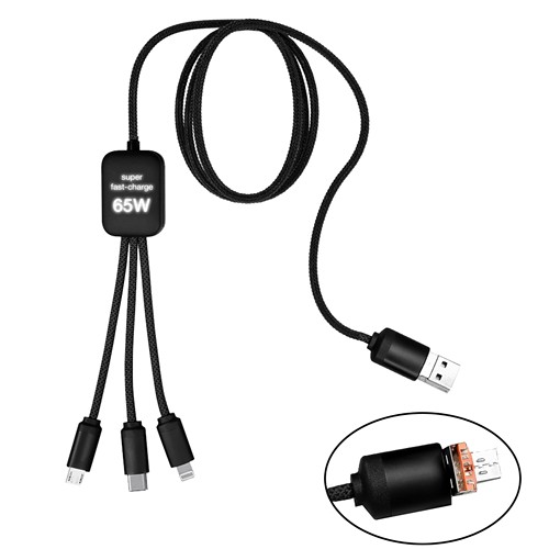 Câble dual 65W 5-en -1 - 1