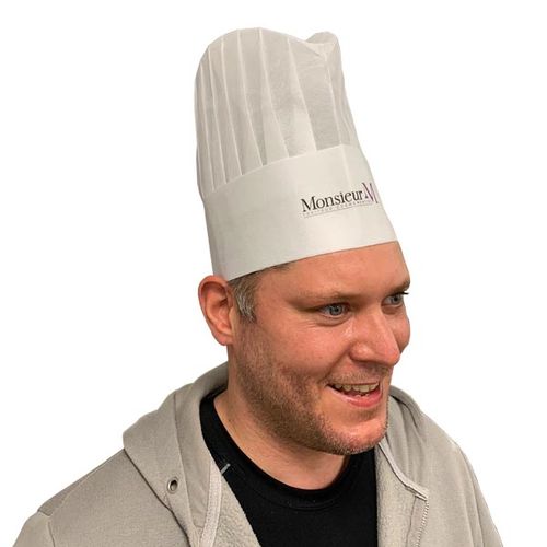 Chapeau de chef non tissé (23cm) - Image 1
