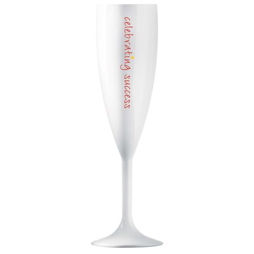 Flûte à Champagne en plastique réutilisable (187ml/6.6oz) Noir et Blanc