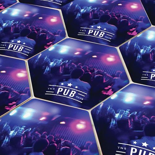 Tapis à bière de forme hexagonale thumbnail 4