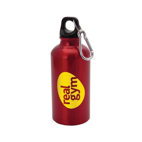 Bouteille en aluminium avec couvercle à mousqueton Mento (400ml) thumbnail 4