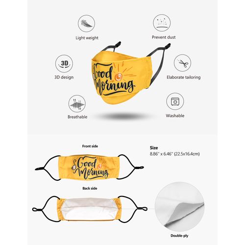 Masque en tissu 3D double couche à pliage plat thumbnail 5