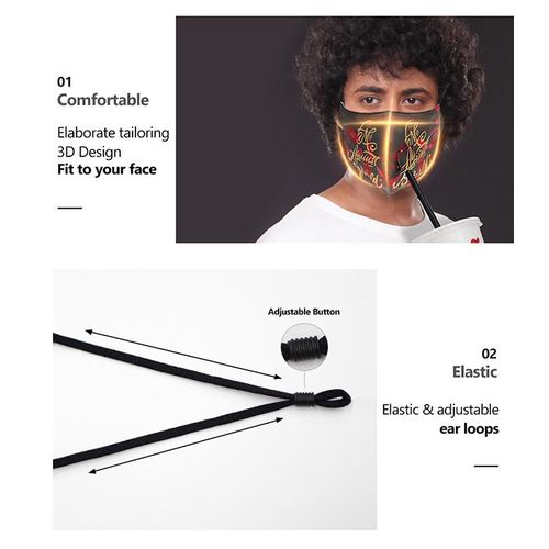 Masque en tissu avec trou de paille thumbnail 4