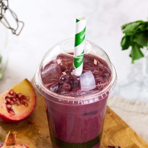 Couvercle de gobelet en dôme compostable avec trou pour paille (pour 20 oz) thumbnail 2