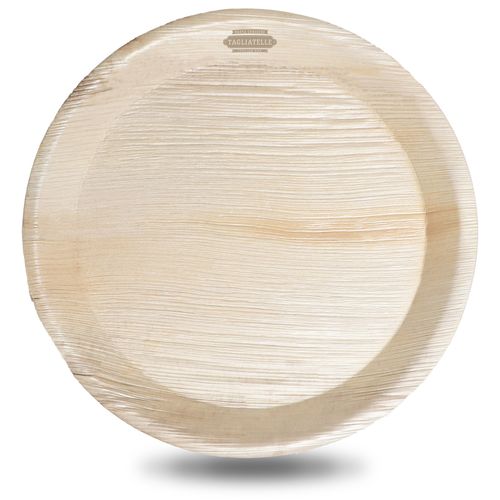 Très grande assiette ronde à feuilles de palmier (30 cm)