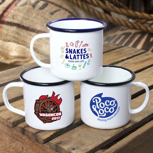 Tasses en émail de qualité supérieure (285ml/10oz) - Blanc thumbnail 4