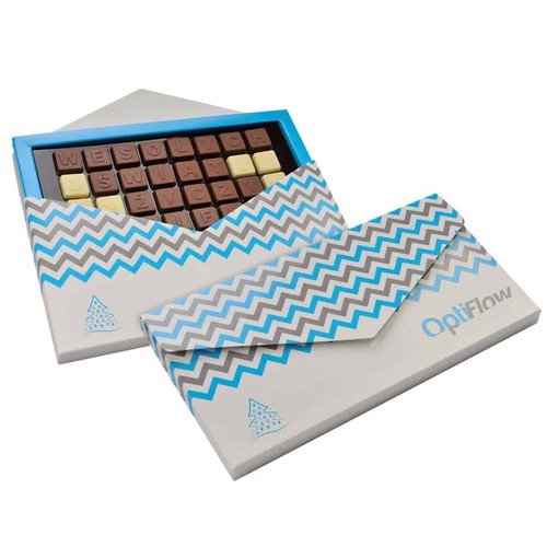 CHOCO TEXTO 4 LÍNEAS EN SOBRE / 4 LÍNEAS EN SOBRE SEPARADAS