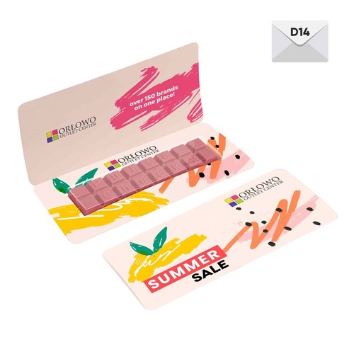 CHOCO TEXTO 2 LÍNEAS EN SOBRE / 2 LÍNEAS EN SOBRE SEPARADAS