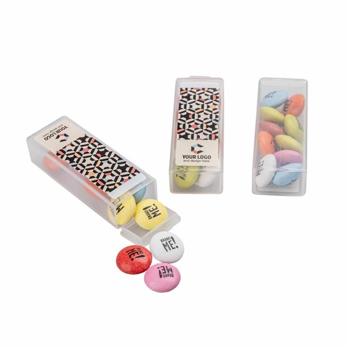 LENTEJAS DE CHOCOLATE CON LA CAJA SONRISA MARCA ME!