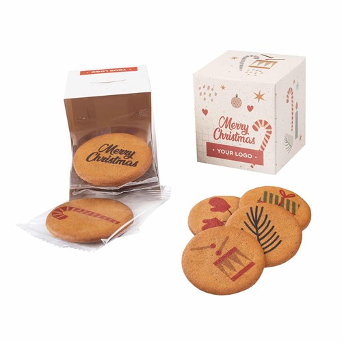 BISCUITS PUBLICITAIRES LOGO COOKIE BOX 6 PIÈCES, Slodkie