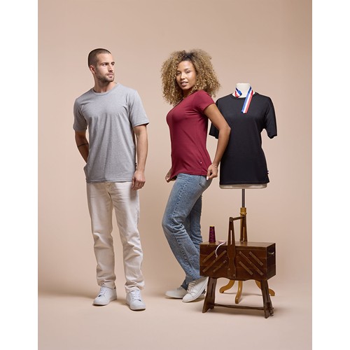 T-Shirt Homme Manches Courtes Made in France 100% coton biologique certifié OCS.