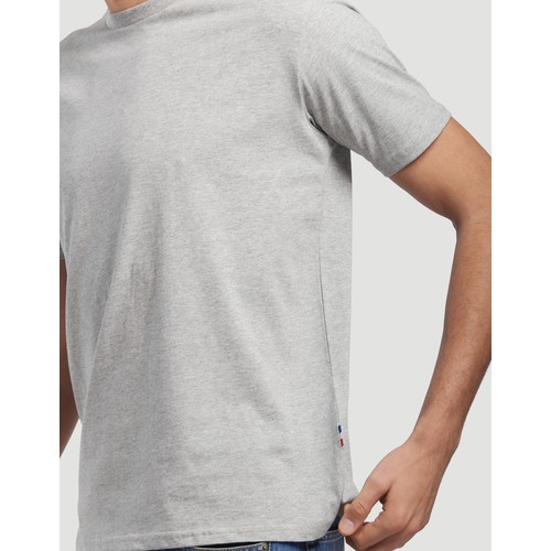 T-Shirt Homme Manches Courtes Made in France 100% coton biologique certifié OCS.